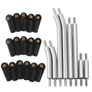 Pothyes High Clearance 4 Links Set Stainless Steel Linkage Kit for Axial SCX24 1/24 RC Crawler AXI00005 Dodge Power Wagon Upgrade Parts Gladiator RC 390 Power Parts