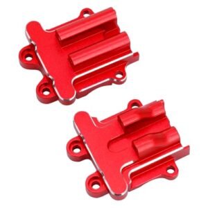 Nikko RC Parts 2Pcs Aluminum Diff Cover Set Upgrade for Arrma 1/18 Granite Grom Typhon Grom Red