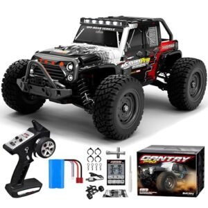 HSOH Driven RC Monster Truck 1 16 Scale 4x4 Remote Control Car with 70km h Brushless Motor 1500mAh Battery LED Lights 2 4G Controller for Boys Ages 8 12