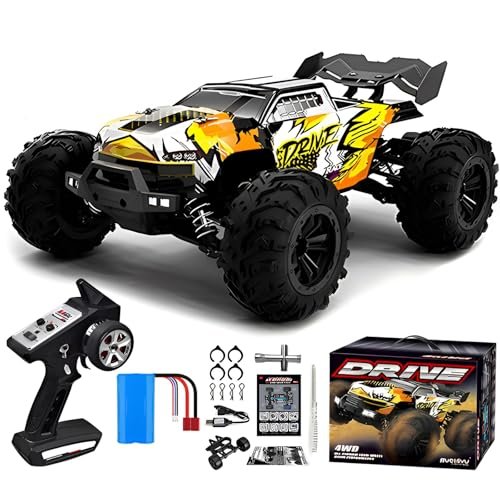 HSOH Cobra RC Monster Truck 1/16 Scale 4x4 Remote Control Car with 70km h Brushless Motor 2 4G Radio LED Lights 1500mAh Battery for Boys and Adults 16102PRO 70KM H Box