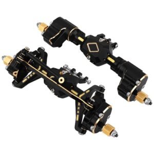 SoaringUSA RC Planes Pothyes Brass Complete Portal Front Rear Axles for 1 18 RC Crawler Redcat Ascent 18 Heavy Duty Axle Metal Upgrades