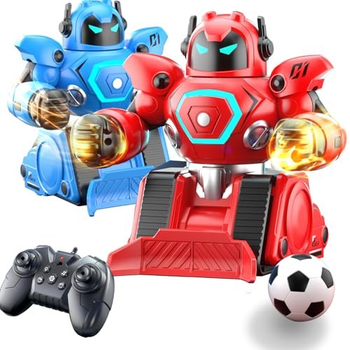 OBEST Nerf Gun Boat RC Battle Shot Remote Control Fighting Robots Set of 2 Adjustable Sound Light Fun Electronic Battle Bots Toys for Kids Boys Age 6 Plus