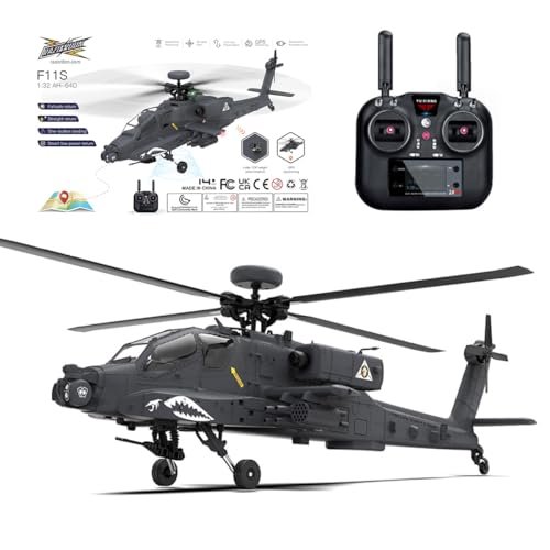 Razordon F11 S AH64 1 32 Scale RC Helicopter for Adults with GPS and Camera Master Insane RC Helicopter Skills