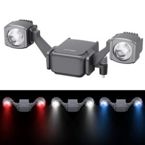 LKTOP 3000 Lumen 40W LED RC Plane Strobe Lights for DJI Mavic 3E Mavic 3T Accessories Adjustable Brightness Anti Collision Searchlight