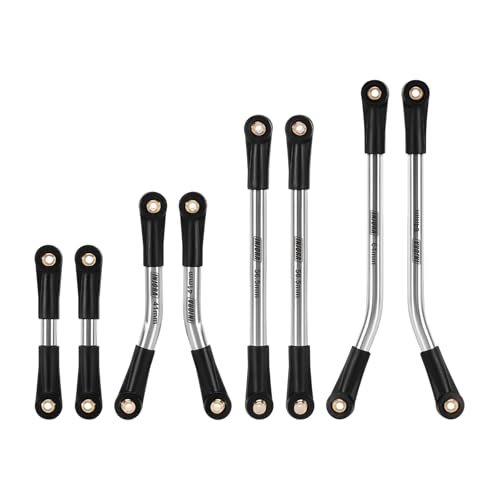 INJORA Stainless Steel High Clearance Chassis 4 Links Set for 1/24 Axial SCX24 GX470 Upgrade RC Cars Chassis