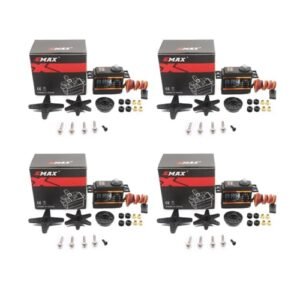EMAX ES9258 Metal Digital Bearing Gear 3D Tail Servo for RC Helicopters 27g 3kg 0.05 Sec Align Trex 450 500 4PCS
