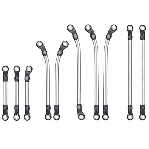Quzmufi Submarine RC Kit High Clearance Links Set Stainless Steel for 324mm Wheelbase Traxxas TRX4 1/10 RC Crawler Upgrades Parts 10PCS