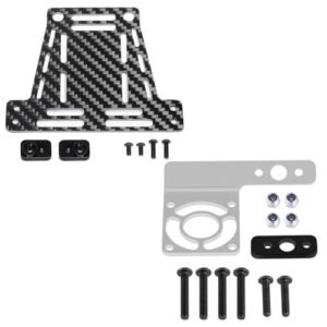 MORLORDY Carbon Fiber RC Battery Tray ESC Mount and Motor Cooling Fan Mount (30x30mm) for 1/10 RC Car Team Associated DR10 Upgrade Part