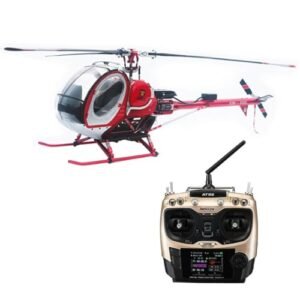 Razordon JCZK 300C PRO RC Helicopter, 2.4G 12CH Flybarless RC Helicopter Model with H1 Smart Flight Control and GPS Positioning, LED Navigation Lights, RTF Version, Red