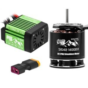 GOUPRC 80A Brushless Crawler ESC Electric Speed Controller Combo with S3542 1400KV Motor Set for RC Truck Nitro vs Electric Performance