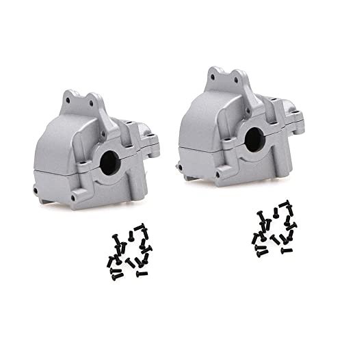 HYtdEGV Metal Box Gear Box Shell Cover Compatible with 144001 1/14 RC Car Differential Housing 144001-1254 Parts(2PCS Silver)