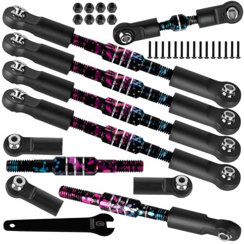 BRCatWPark Aluminum Adjustable Turnbuckles Camber Links Upgrade for Bandit RC Boat 1/10 Slash Rustler Stampede 4WD VXL Models