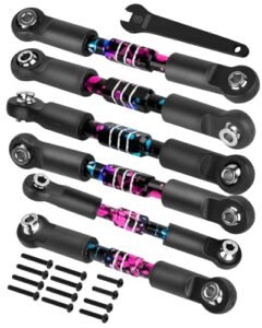 RCHuiWow Big RC Quadcopter Aluminium Turnbuckles Camber Links Upgrade for 1/10 Big Rock V3 3S BLX and 1/8 Typhon 3S BLX