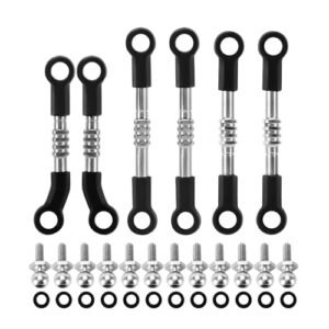 INJORA Adjustable Stainless Steel Links Set for RC Train Set for Adults Losi Micro B Micro T Upgrade