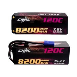 CNHL 8200mah 2s 4s High Voltage 120C Hard Case Lipo Battery for RC Car Truck Boat