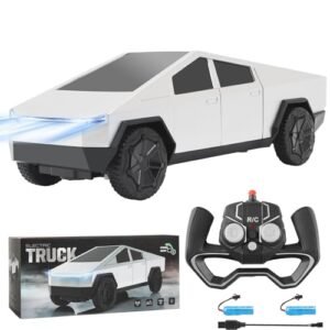 Fast and Furious RC Car Battery Powered 1/24 Scale Remote Control Pickup Truck with Rechargeable Battery and LED Lights for Adults and Kids Silver