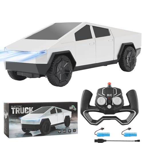 Fast and Furious RC Car Battery Powered 1/24 Scale Remote Control Pickup Truck with Rechargeable Battery and LED Lights for Adults and Kids Silver