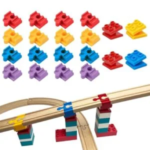 RC Christmas Train Wooden Track Accessories 20 pcs Connector Set Compatible with All Major Brands