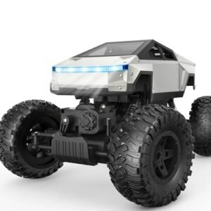INGQU Remote Control Monster Truck RC Big Alloy 4WD Off Road Rock Crawler with 3 Powerful Motors and LED Headlights for Kids Ages 6 to 12