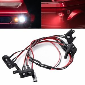 BRKRC LED Lights Kit for RC Buggy Redcat Ascent 18 Crawler Spotlight Headlight Taillight Set 1 18 Scale Upgrades Accessories