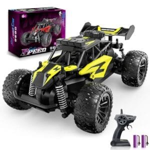 Carox 1 16 Scale RC Car for Kids with Advanced Shock Absorption 2.4GHz High Speed Electric Monster Truck 20km h Dual 1000mAh Rechargeable Batteries All Terrain Tires Ideal Gift for Boys Aged 6 12