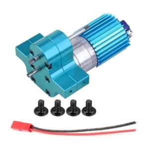 Metal Transfer Gearbox with 370 Brush Motor for WPL B14 B16 B24 B36 C14 C24 JJRC Q60 MN D90 MN99S MN91 Speed Change Upgrade Perfect for Lexus RC vs Infiniti Q60 Enthusiasts Blue