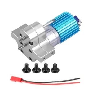 Toro 721 RC Oil Change Metal Transfer Gearbox with 370 Brush Motor for WPL B14 B16 B24 B36 C14 C24 JJRC Q60 MN D90 MN99S MN91 Speed Upgrade Silver