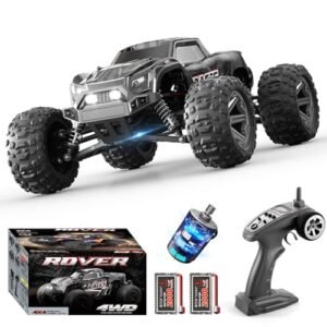 Dexinco Fastest 4x4 Electric RC Truck 1:14 Scale 55 KPH High Speed Remote Control Car Waterproof All Terrain Rock Crawler with 2 LiPo Batteries