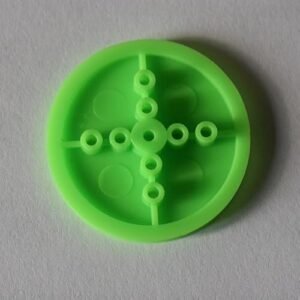 Lubosi 30pcs 36mm 2mm TT Hole Green Plastic Pulley Wheels for RC Model Bulldozer DIY Toy Parts
