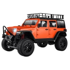 SVERTIBO 1 12 Scale MN 128 Rock Crawler 4x4 RC Truck Off Road Ready to Run Orange Jeep Wrangler Model with 2 4G Remote Control