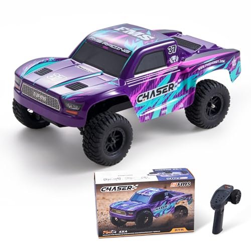 FMS FSC24 1/24 Chaser RC Pick Up Trucks High Strength Nylon Frame 2 Speed Switch 26km/h Hobby RC Car for Adults Purple