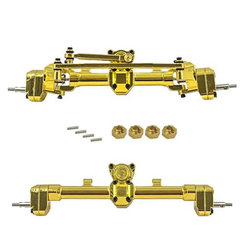 FSDKEDUF Portal Axles Set Kit Front and Rear Metal for Axial Scx24 Upgrade Parts Perfect for RC Willey Arcade Games Enthusiasts