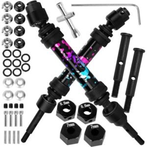 BRCatWPark RC Jet Boat Drive Shaft Axles Upgrades Part for 1/10 Slash 2WD VXL Steel #45 2Pcs Driveshafts CVD with Hex Hops