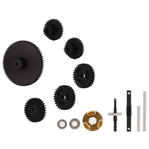 Mesimsple Steel FCX24 Two Speed Transmission Inner Gear Axle Kit RC Car Tool Kit for FMS 1/24 FCX24 1/18 FCX18 K5 Series Upgrades