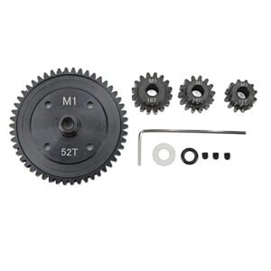 M1 5mm 52T Spur Main Gear and Mod 1 Pinion Gear Set 12T 14T 16T for 1/8 1/7 RC Cars