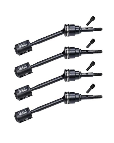 4140 Carbon Steel Front and Rear CVD Driveshafts with Drive Cups for Savage RC Monster Truck Upgrades