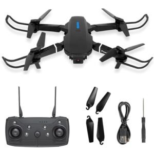 Gihusrzx 4K FPV Foldable Drone with Dual Camera WiFi Remote Control for Adults Kids Beginners