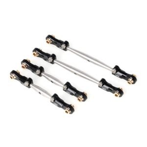 LCX Racing 1 10 RC Crawler Car Stainless Steel Suspension Front Steering Link Set Rear Link Set 4pcs for Arrma Fury Uproar RC Truck Parts