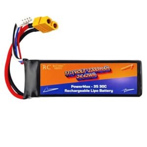 ABC RC Body 11.1V 2200mAh 3S 30C XT60 Plug LiPo Battery for High Performance RC Toys Boats Cars and Planes