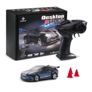 1/64 RC Drift Car Kit Blue Mini Remote Control Racing Car with 2.4Ghz for Adults and Kids