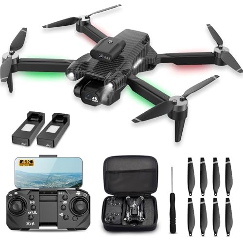 SkyGuardian RC Emergency Lights Drone with 4K Camera for Kids and Adults Foldable Design with Auto Hover and 360 Flips