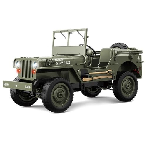 YIKESHU 1 10 Scale RC Military Truck 4x4 Remote Control Rock Crawler Off Road RTR All Terrain 2.4 GHz Hobby Vehicle for Adults