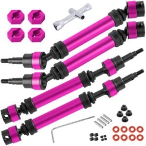 BRCatWPark Steel #45 Driveshafts CVD with Hex Hops Upgrades for Arrma RC Truck 1/10 Granite 4x4 Senton Vorteks 3s BLX Mega 550 Pink