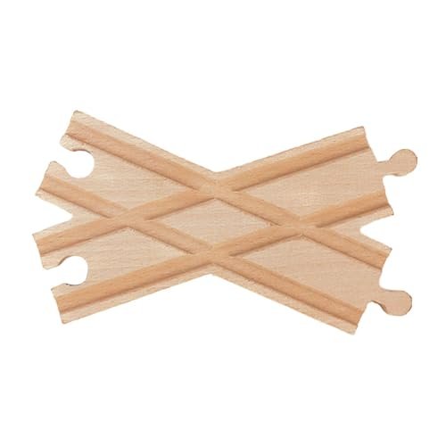 TWTCZOZ RC Components Motorcycle Wooden Train Track Switch 16cmx9cmx1.2cm for Railway Sets Building