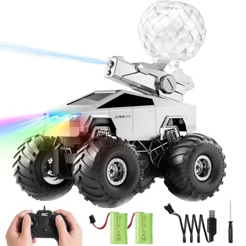Max RC Truck 1/16 Scale Amphibious Remote Control Car with Water Cannon 2 4GHz 4WD All Terrain Waterproof Toy for Boys