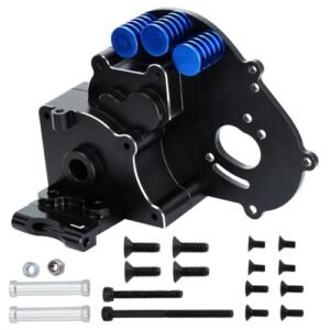 Jazrider RC Parts Aluminum Transmission Case Gearbox with Motor Plate for Traxxas Slash 2WD Rustler Stampede Bandit