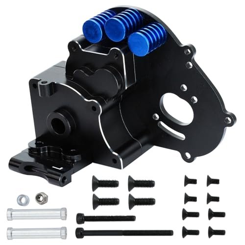 Jazrider RC Parts Aluminum Transmission Case Gearbox with Motor Plate for Traxxas Slash 2WD Rustler Stampede Bandit