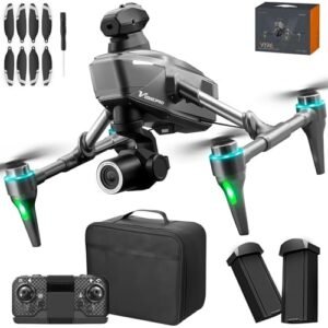 V196 GPS Drone 1080P HD Camera Brushless Motor with Two Batteries and Outdoor Carrying Case