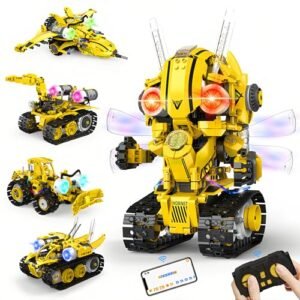 Yerloa RC Plane Building Guide STEM Kit for Kids Ages 8-13 5 in1 Remote Control Coding Robotic Toys with App 673pcs