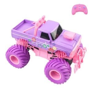 Ethbirsge Monster Truck Bigfoot RC All Terrain Remote Control Car 116 Scale Pink and Purple Off Road Truck Toy for Kids